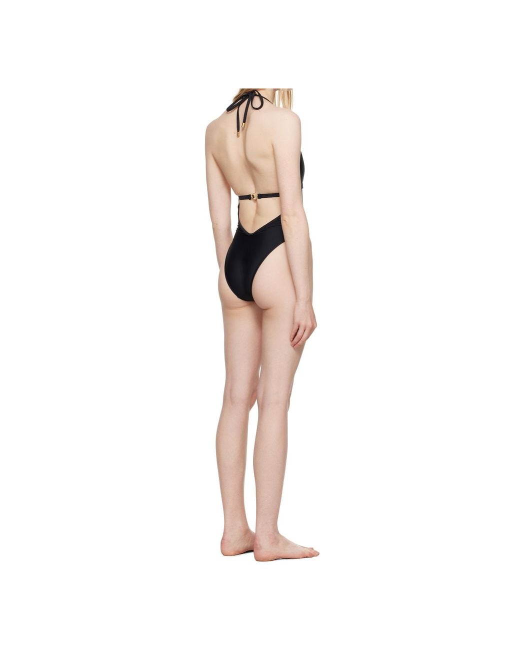 MARINE SERRE Blue Jersey Swimsuit