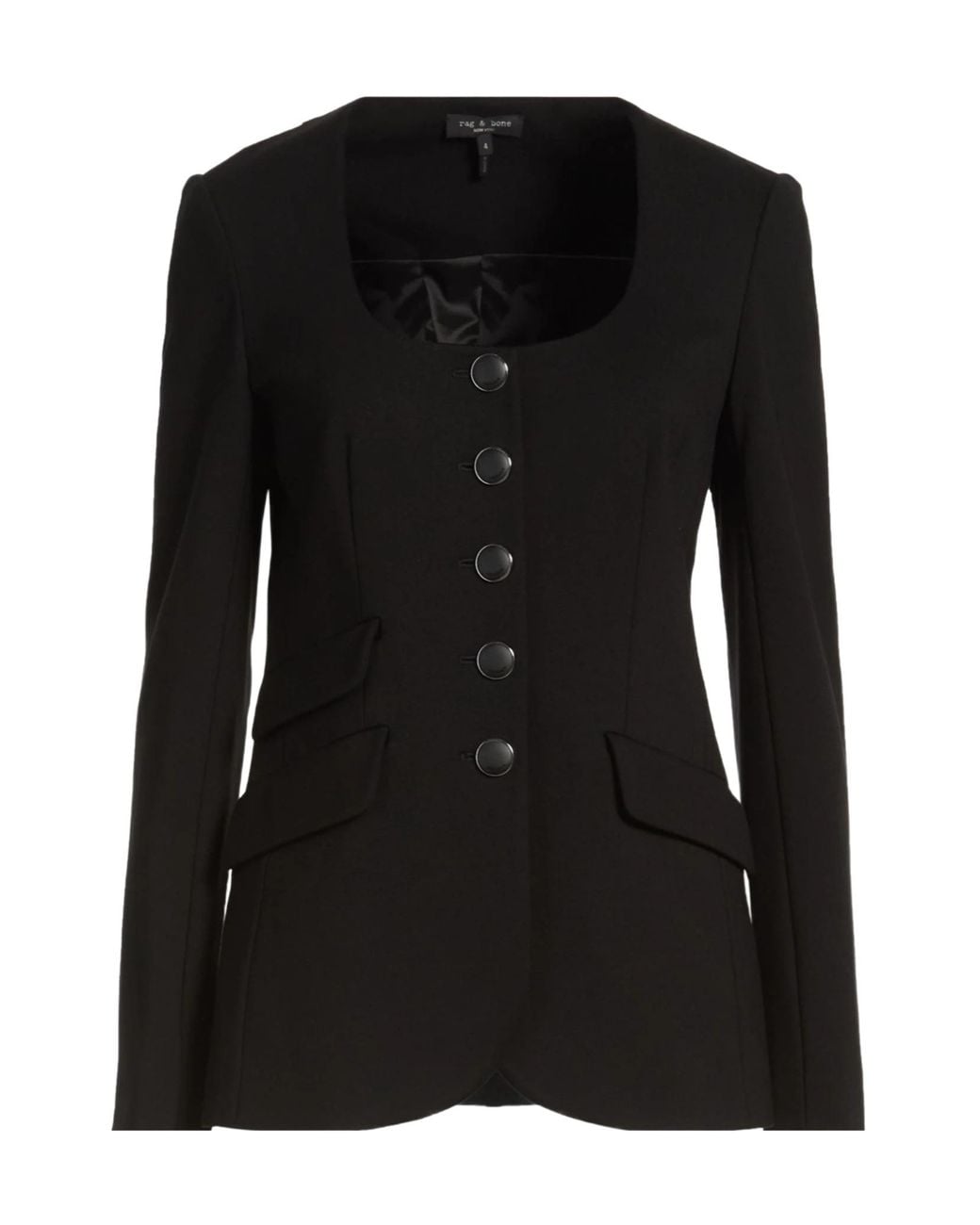 Rag & Bone Black Minimalist Single-Breasted Blazer