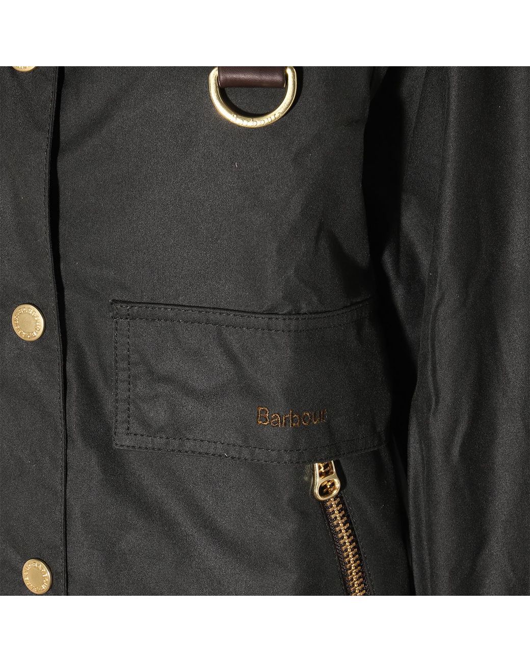 Barbour Black Catton Wax-Coated Jacket