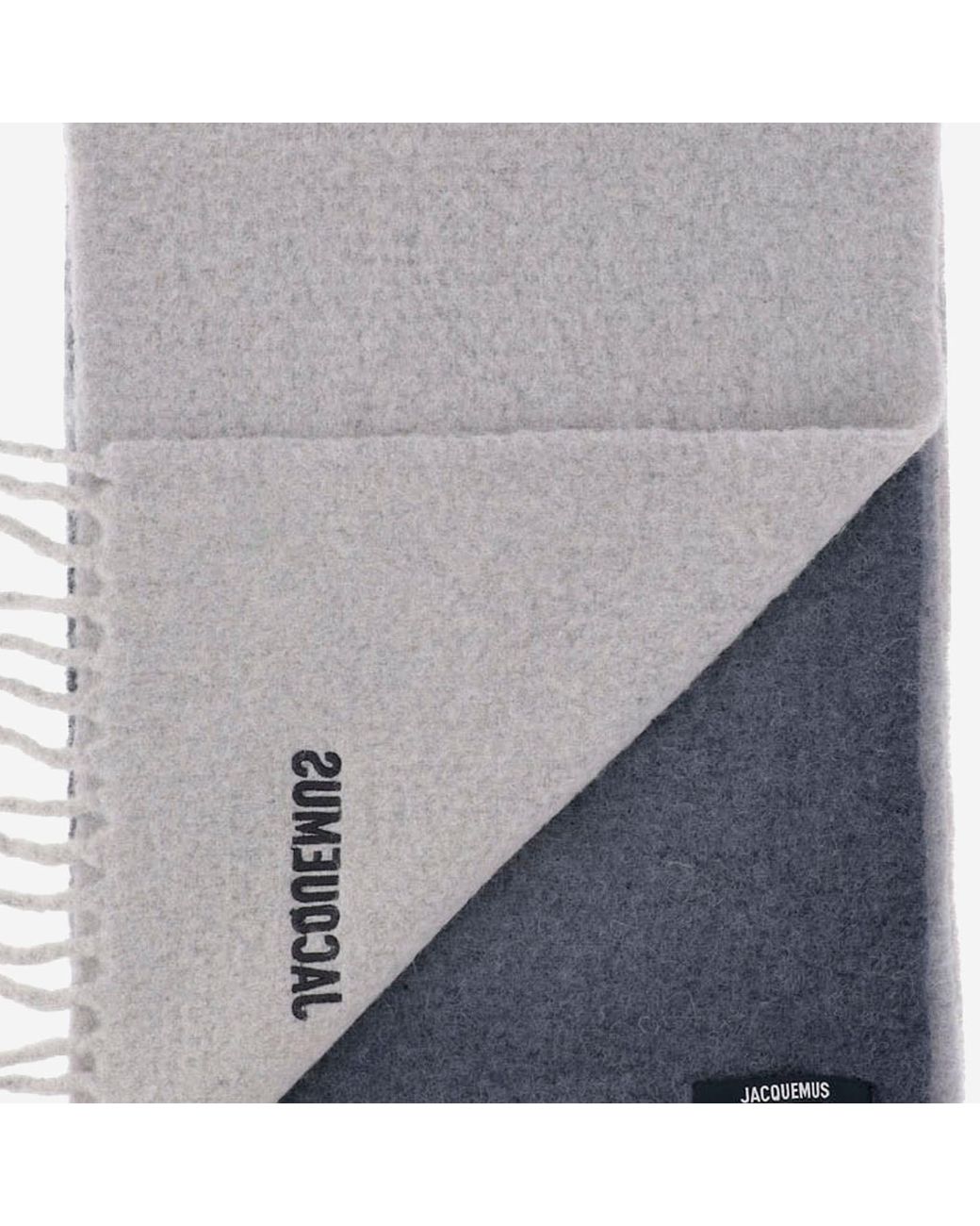 Jacquemus Gray Logo Scarf