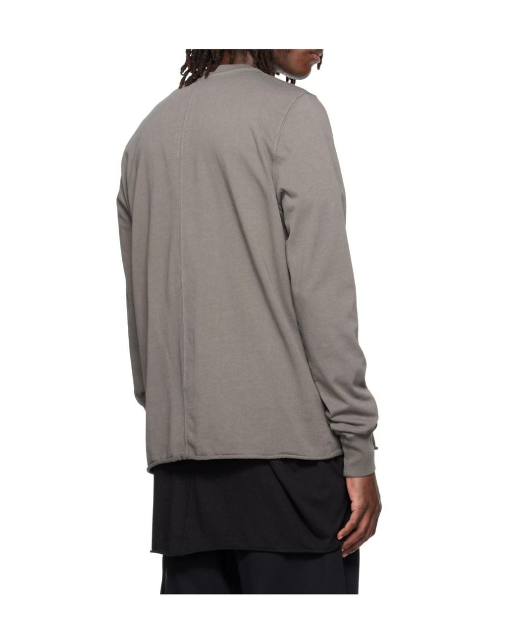 Rick Owens Gray Long-Sleeve T-Shirt for men