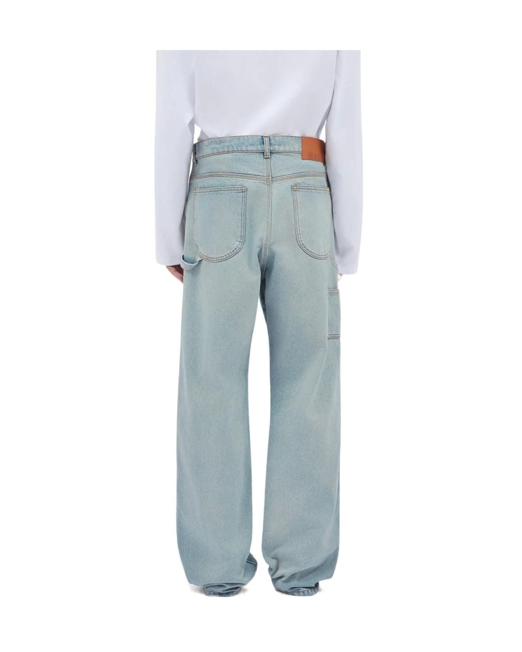 MSGM Blue Relaxed Carpenter Jeans for men