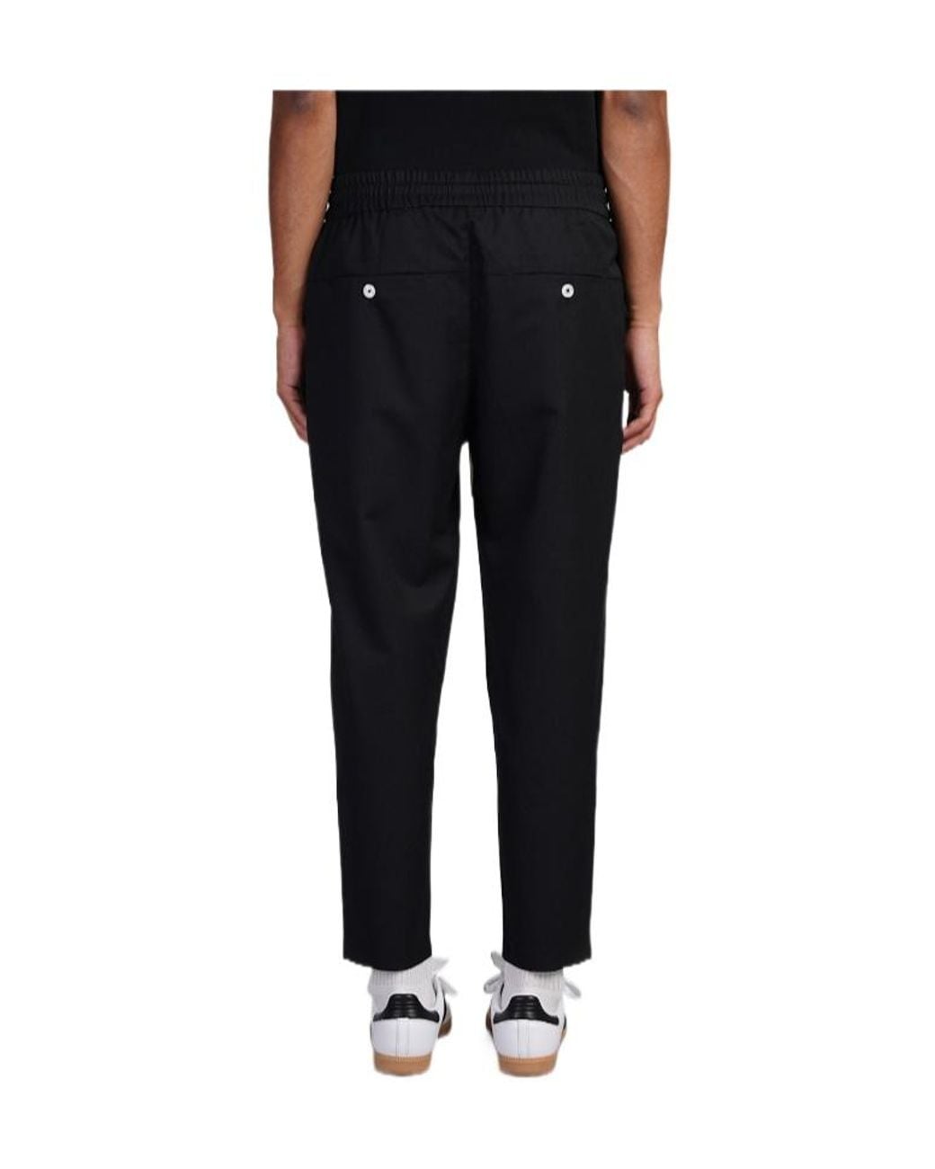 Drole de Monsieur Black Drôle De Monsieur Pleated Drawstring Pants for men