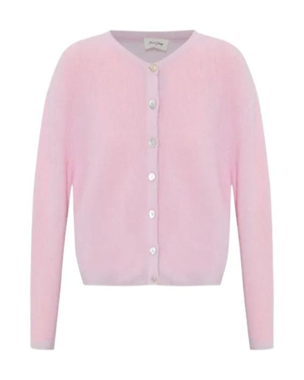 American Vintage Pink Vito Crew Neck Cardigan