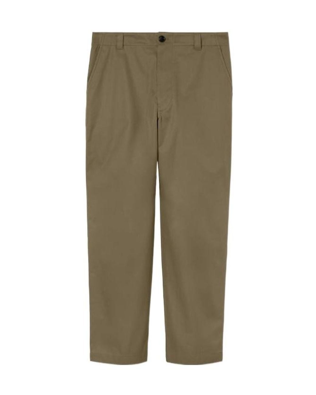 Gucci Green Web Detailed Twill Pants for men