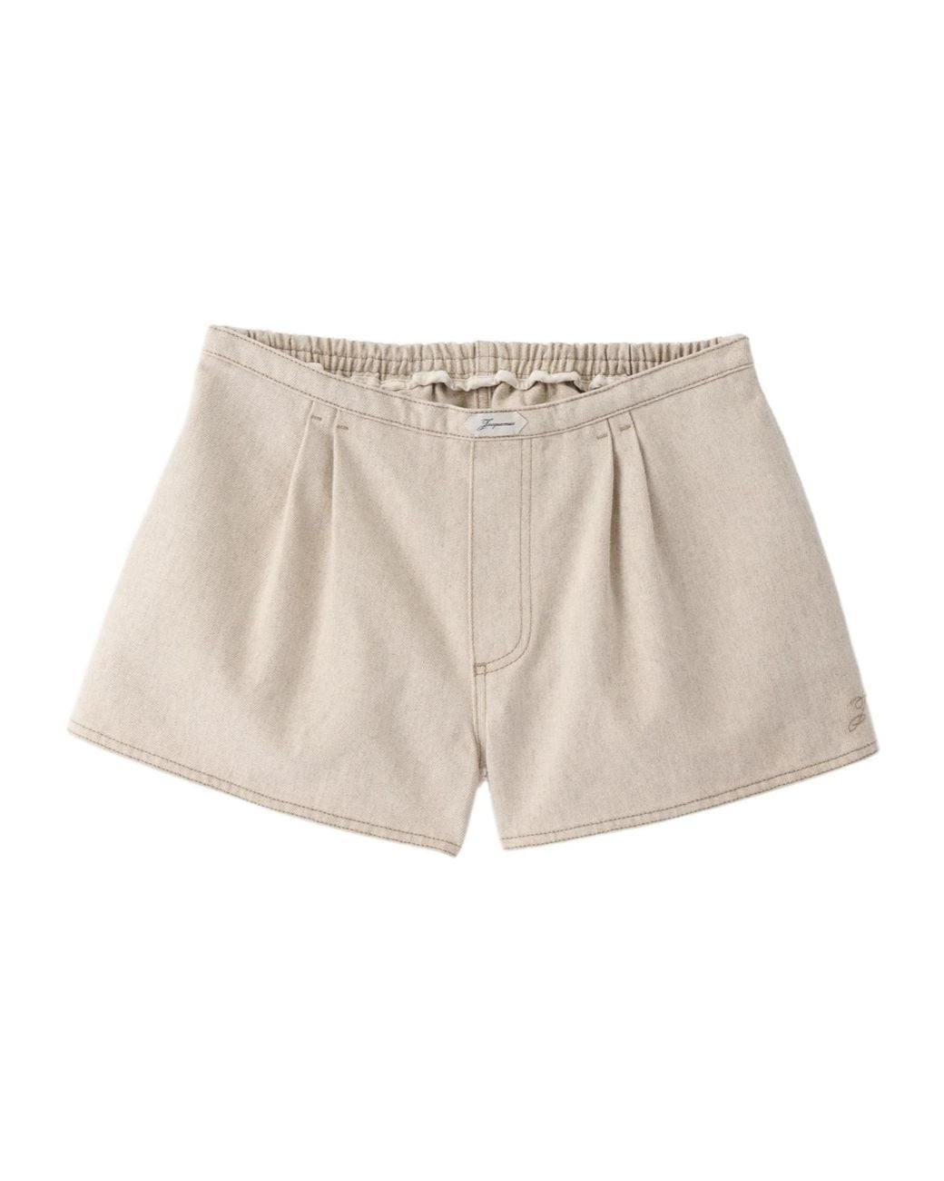 Jacquemus Natural Pleated Shorts