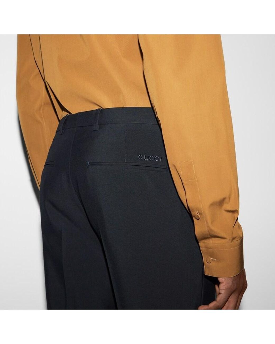 Gucci Blue Tapered Trousers for men