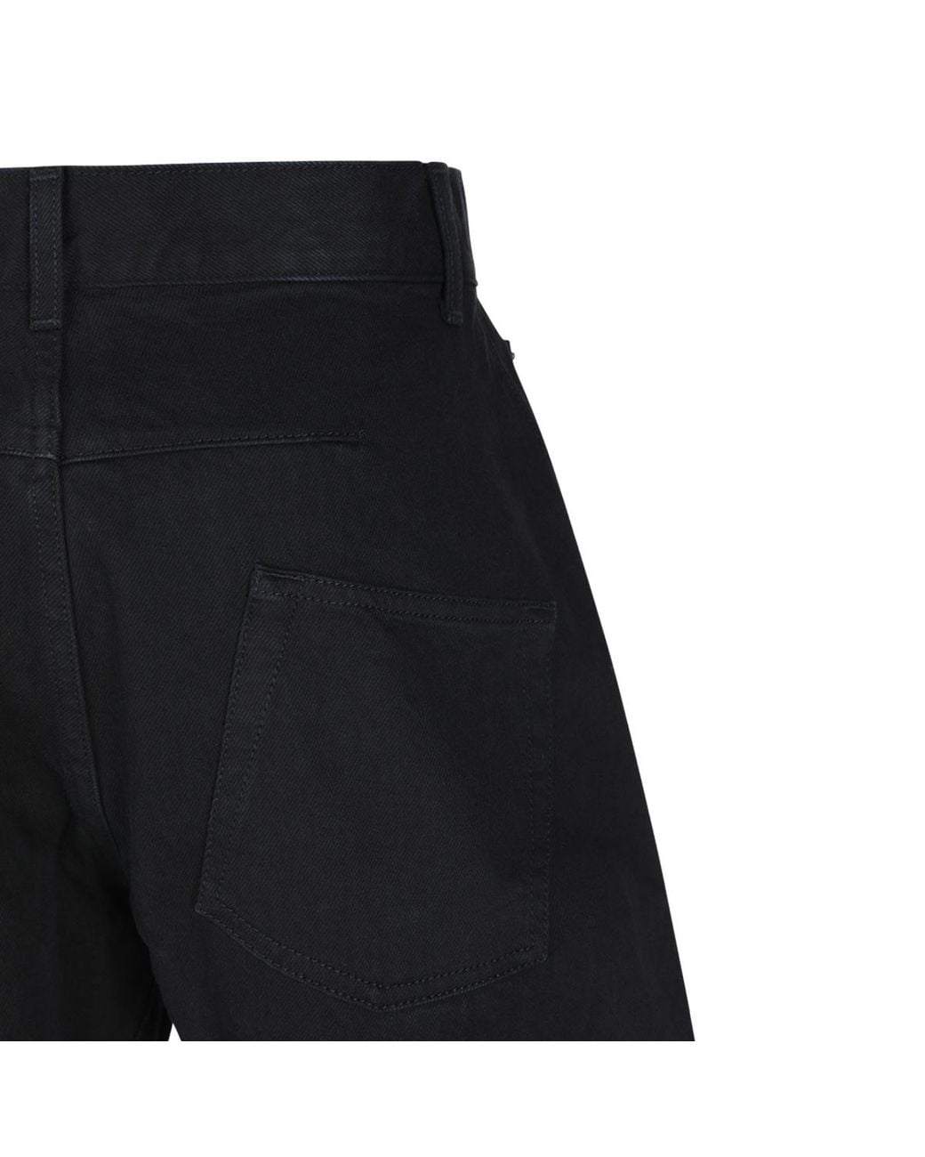 Phoebe Philo Black Fringed Edge Straight-Leg Jeans