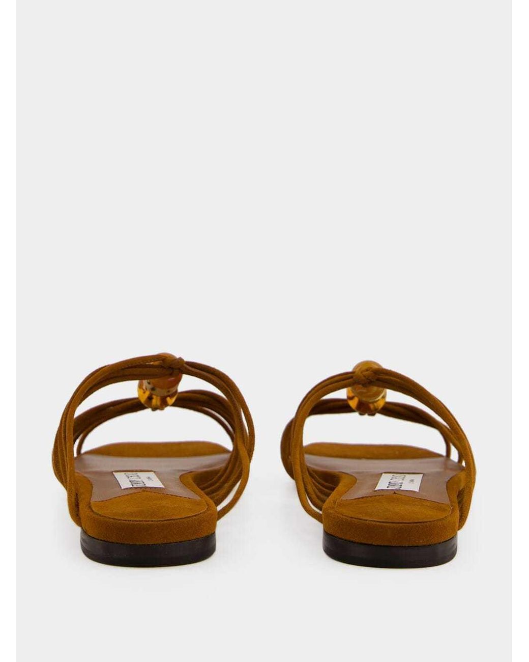 Jimmy Choo Brown Beaded Sandals