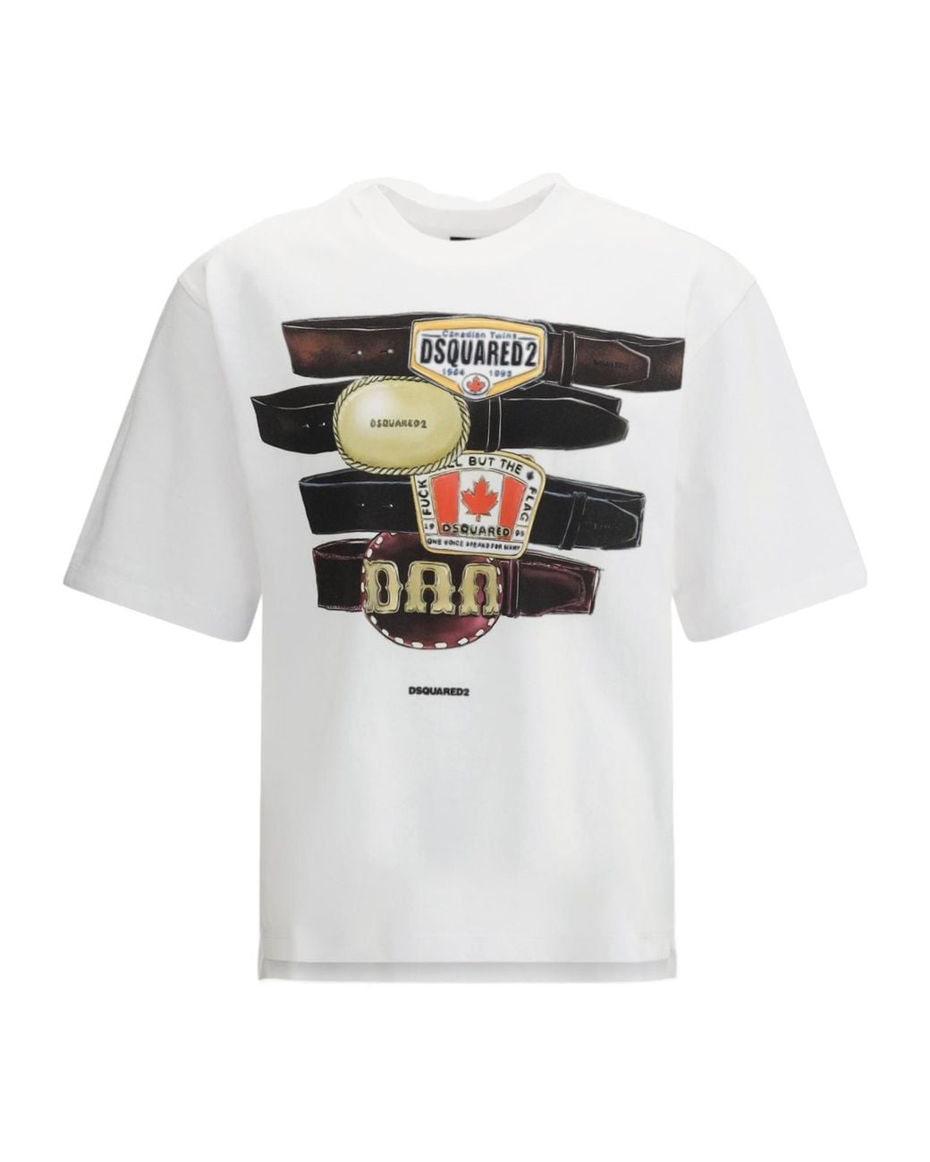 DSquared² White Iconique Loose Fit T-Shirt for men