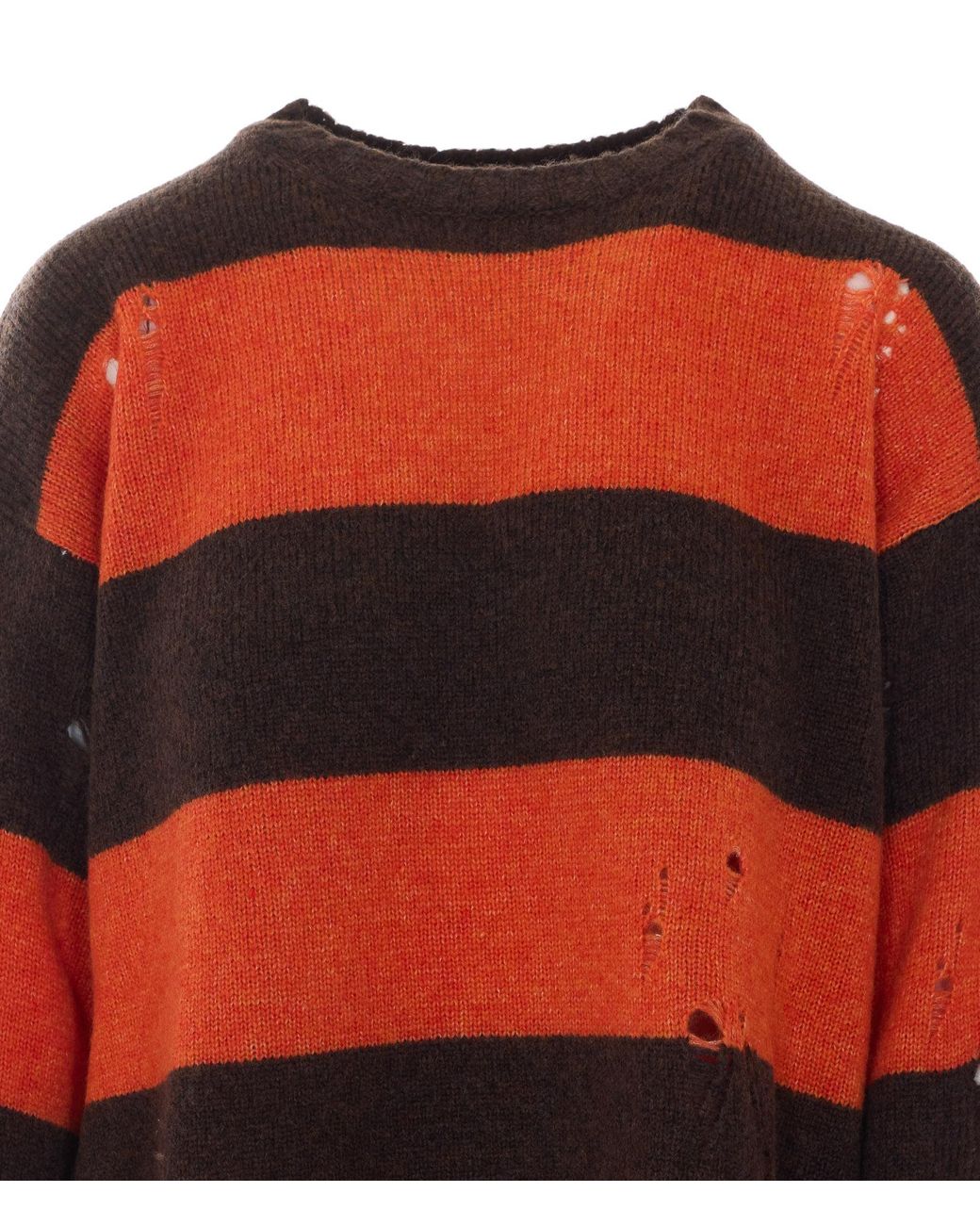 Aniye By Red Lilith Distressed Striped Knitted Sweater