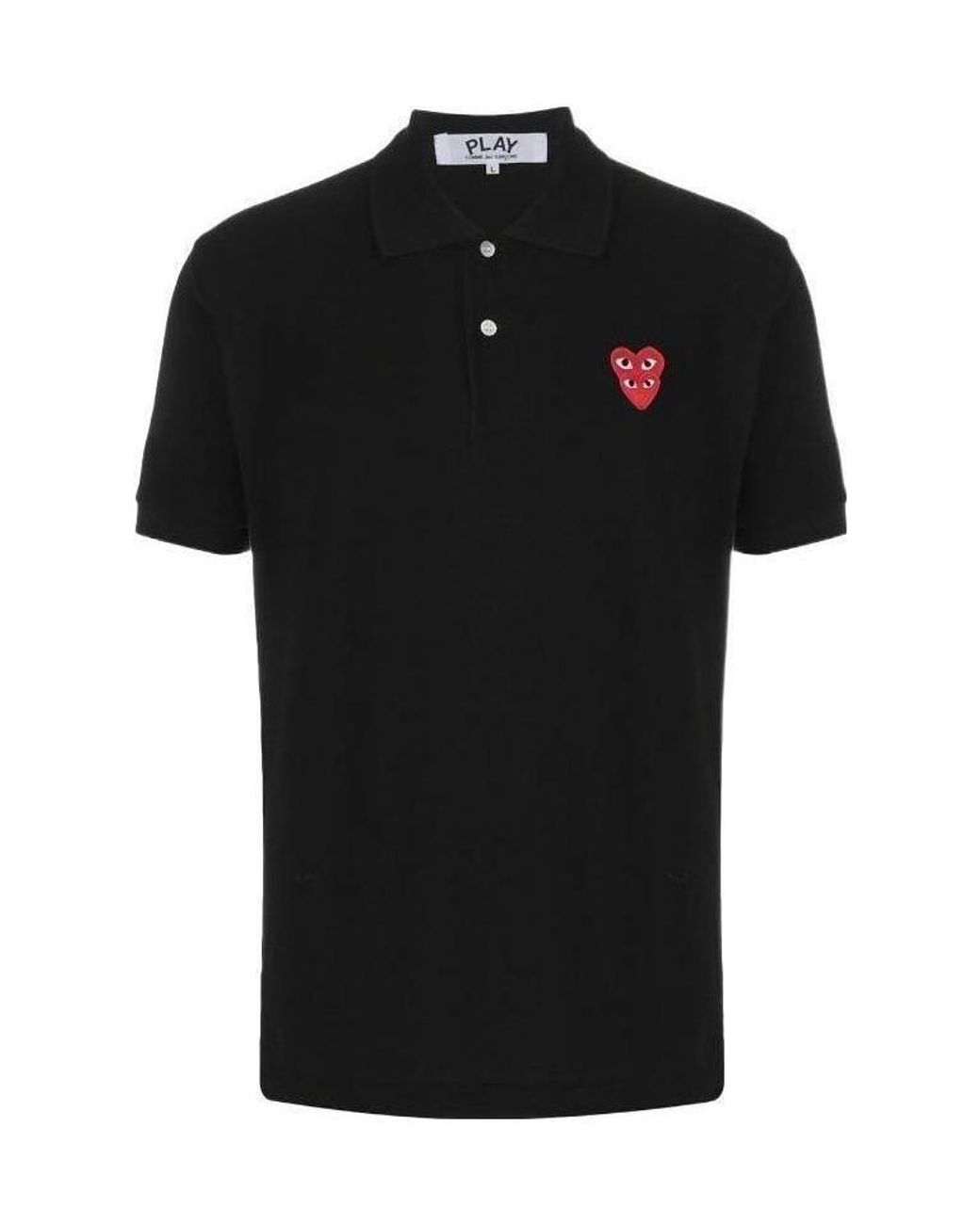 COMME DES GARÇONS PLAY Black Casual Polo Shirt for men