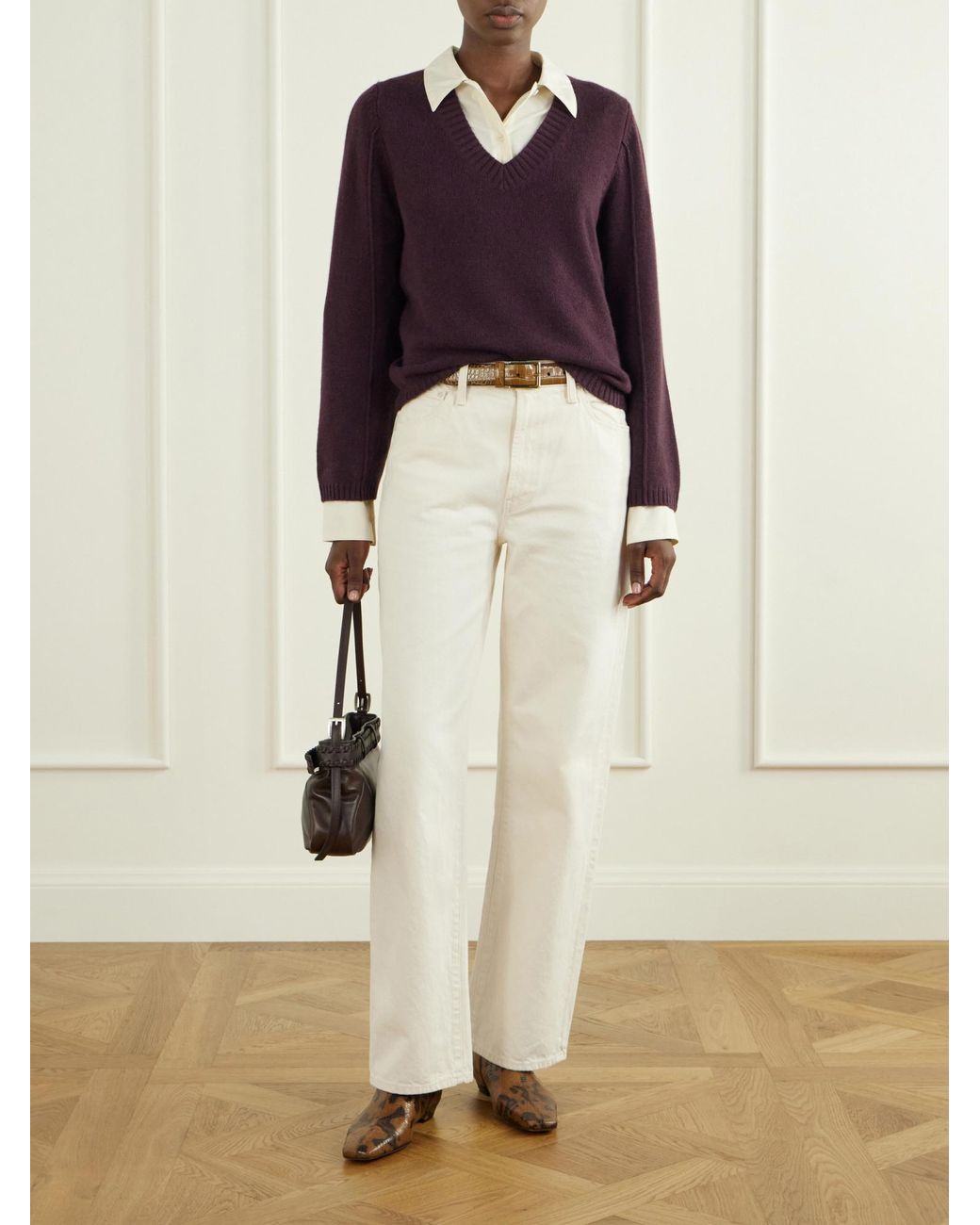 Allude Purple Cashmere Sweater