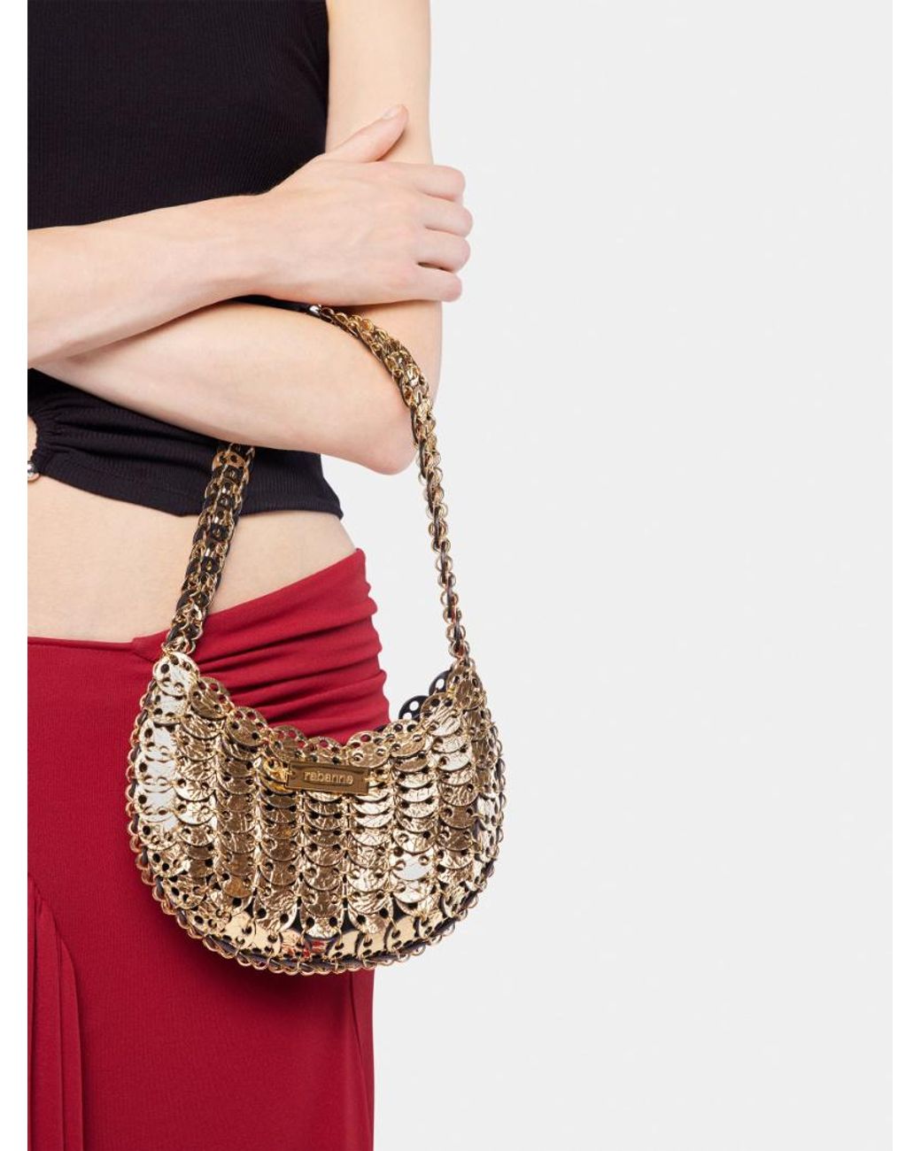 Rabanne Black Rabanne Chain-Link Mini Shoulder Bag