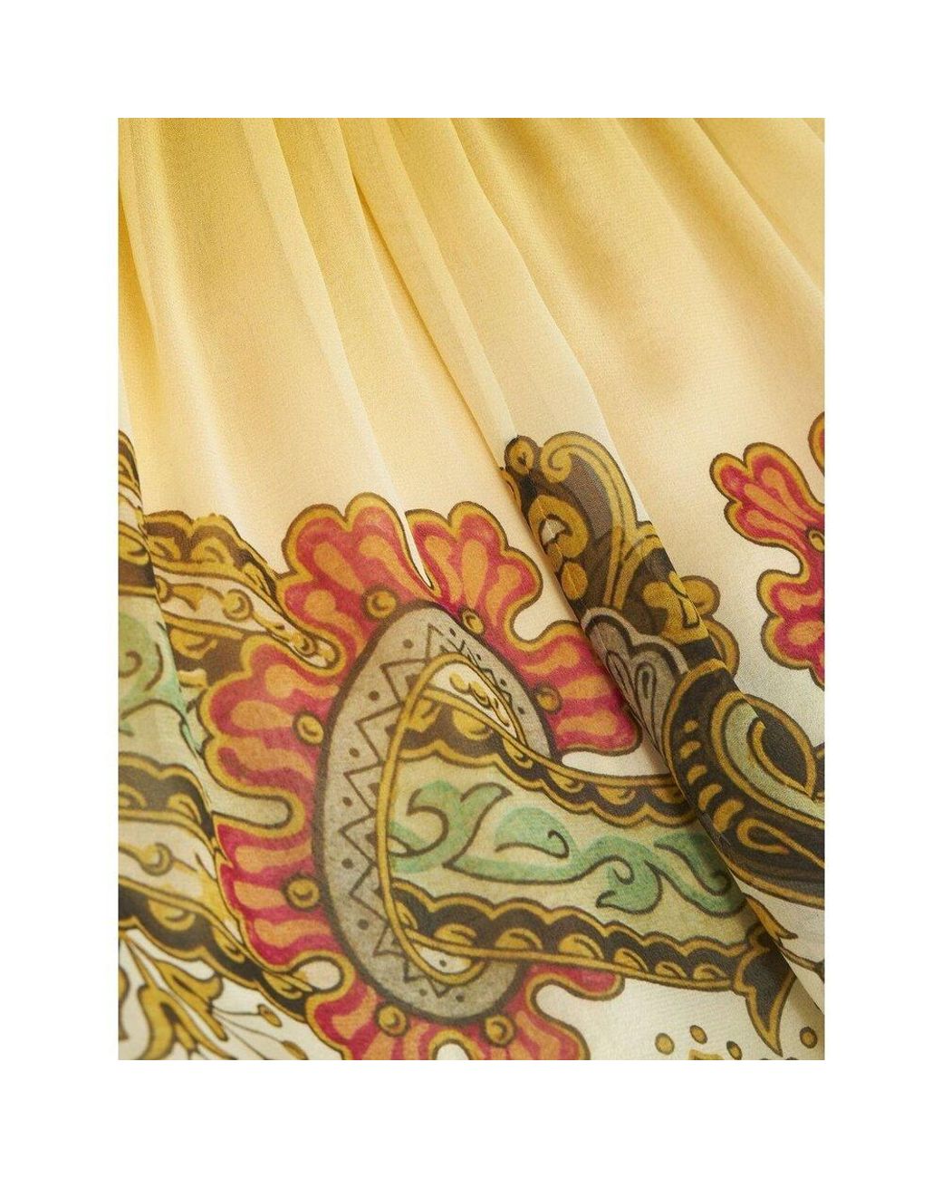 Etro Yellow Ornamental Print Ombré Dress