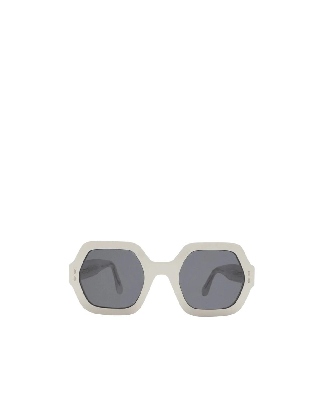 Isabel Marant White Versatile Minimalist Geometric Sunglasses