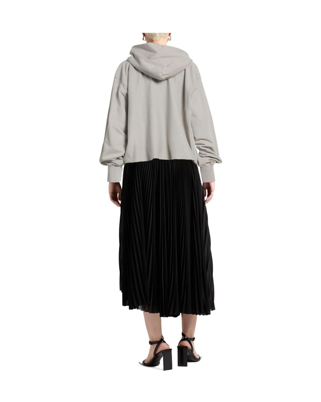 Maison Margiela Gray Solid Color Hooded Track Jackets