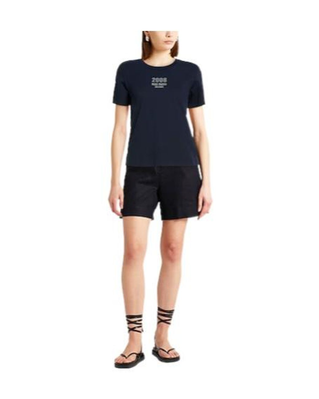 Max Mara Blue Printed Short-Sleeve T-Shirt