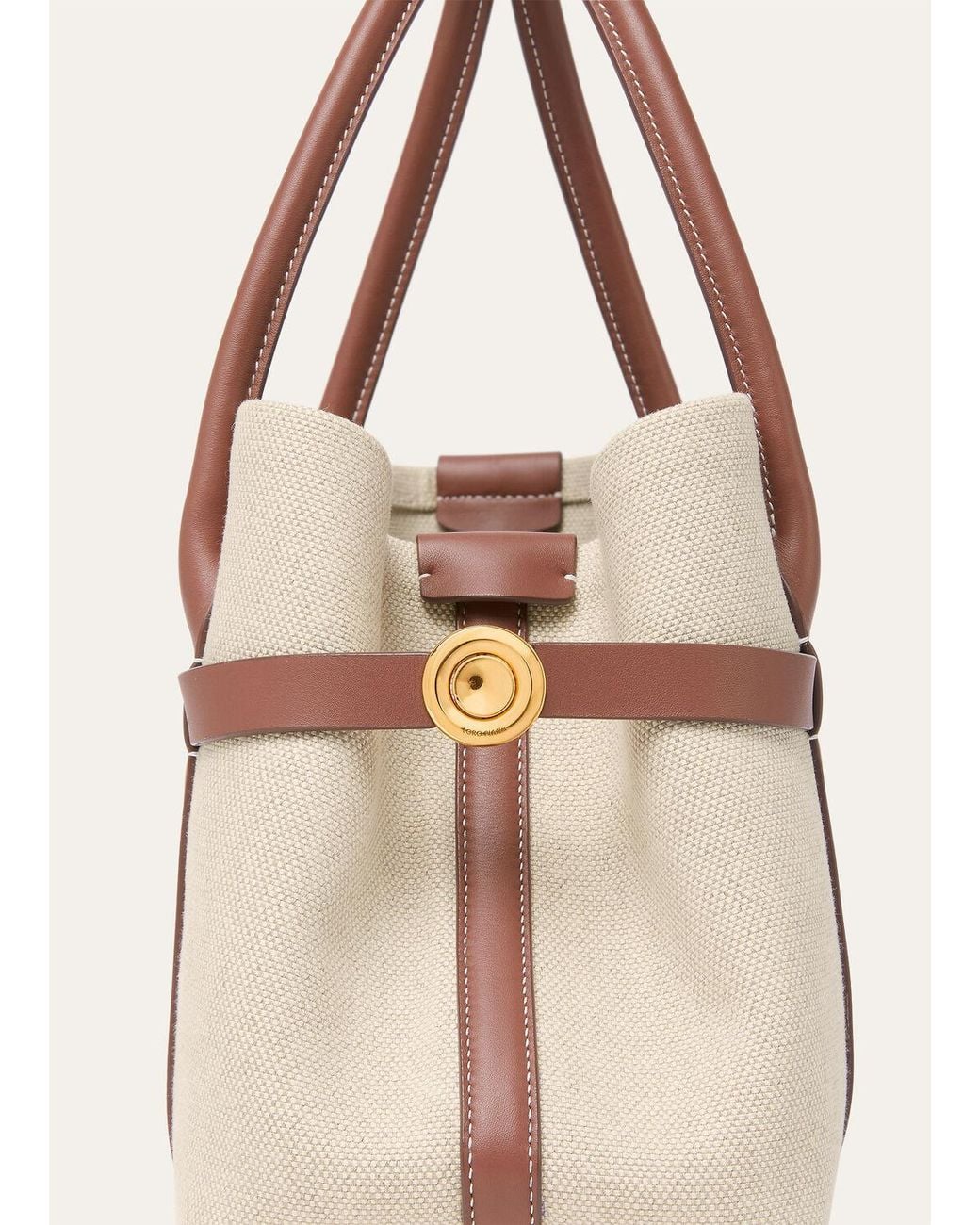 Loro Piana Natural Logo Embossed Shopping Bag
