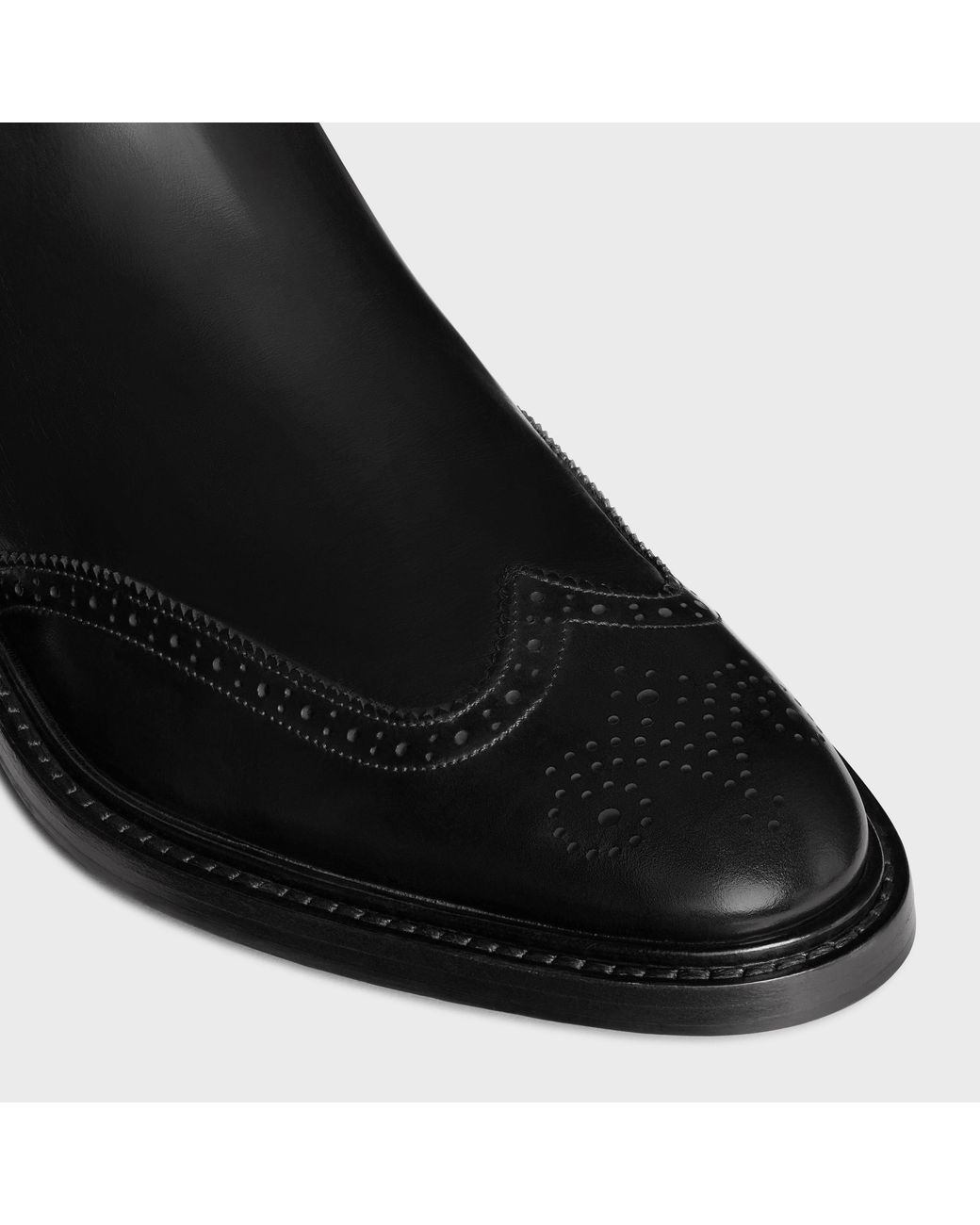Céline Black Donavan Chelsea Boot With Brogues for men