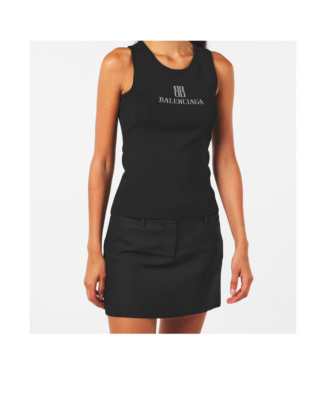 Balenciaga Black Sleeveless Fitted Vest