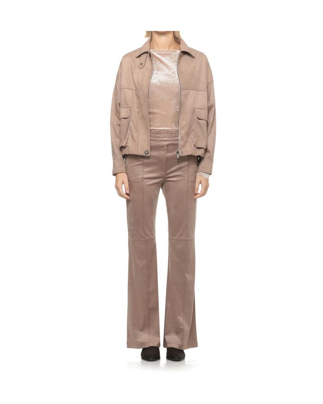D.exterior Brown Bomber Jacket