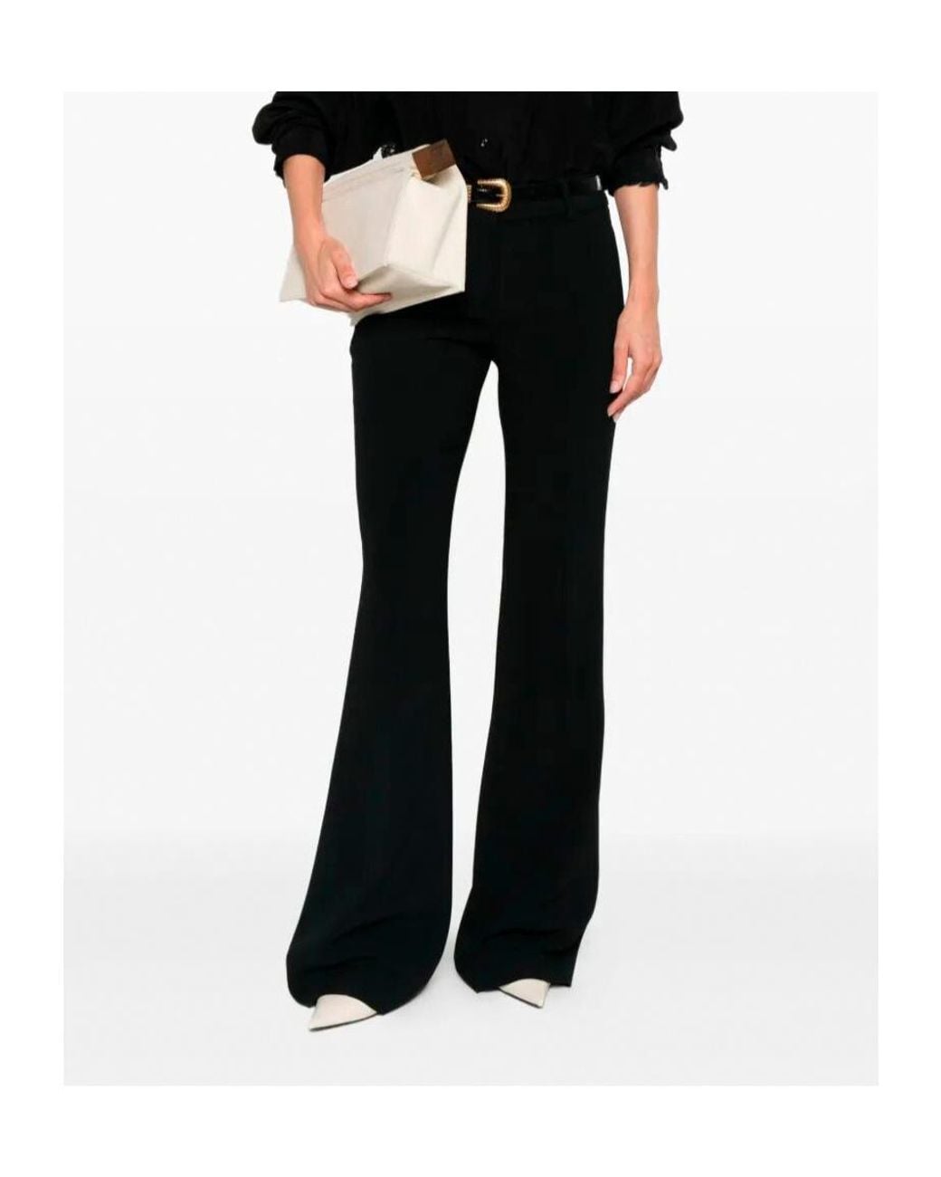 Ermanno Scervino Black Flared Bootcut Pants