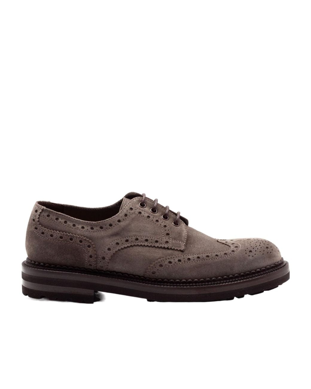 Green George Brown Wingtip Brogue Derby Shoes for men
