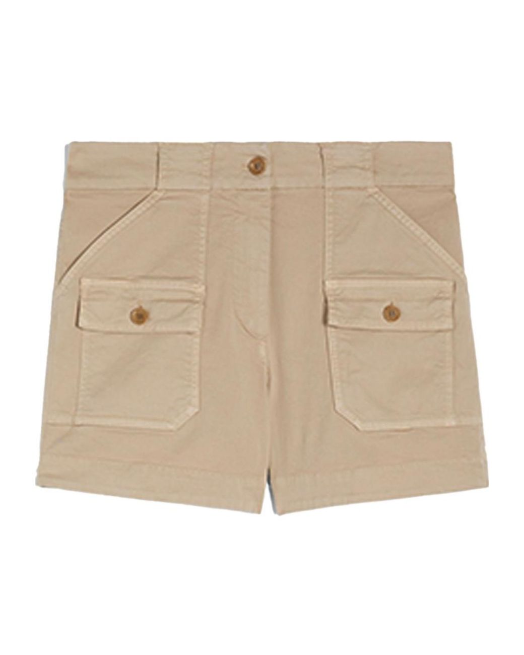 Aspesi Natural Belt Loop Shorts