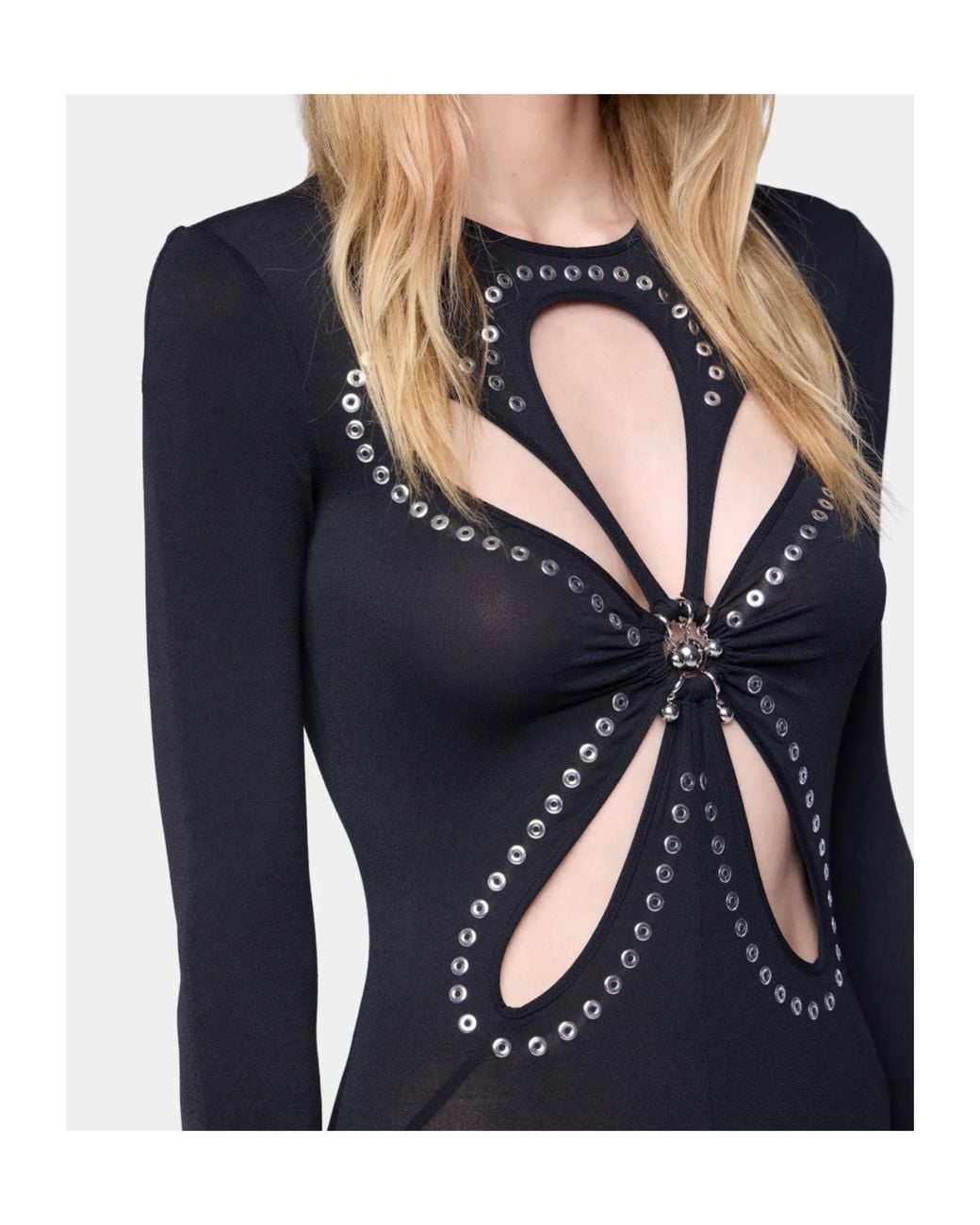 Rabanne Black Rabanne Second-Skin Long Dress