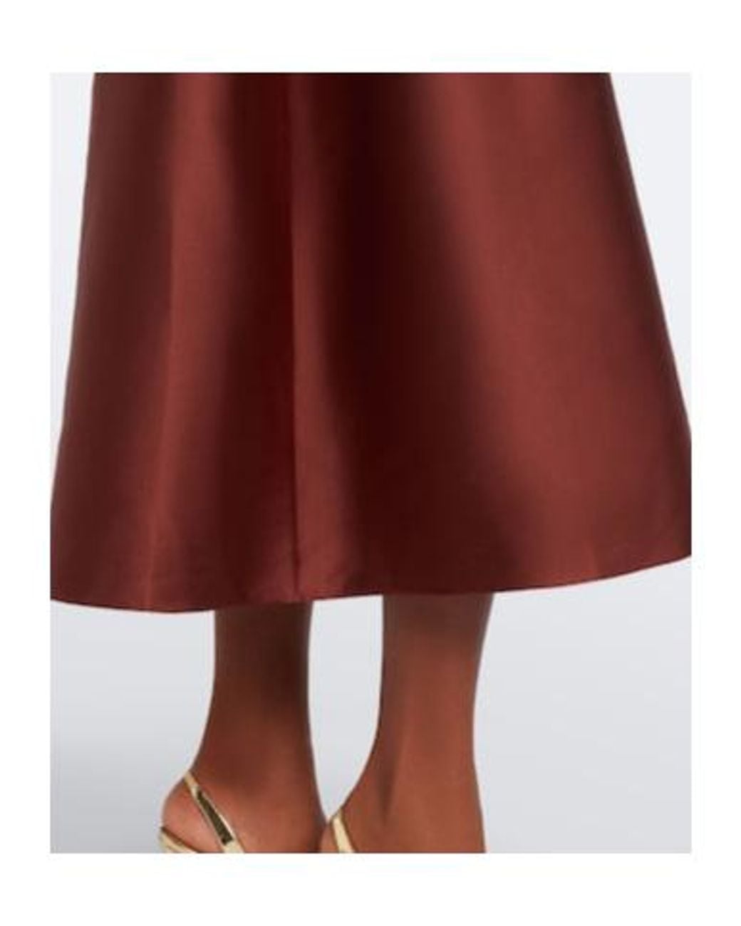 Roland Mouret Red Taffeta Midi Dress