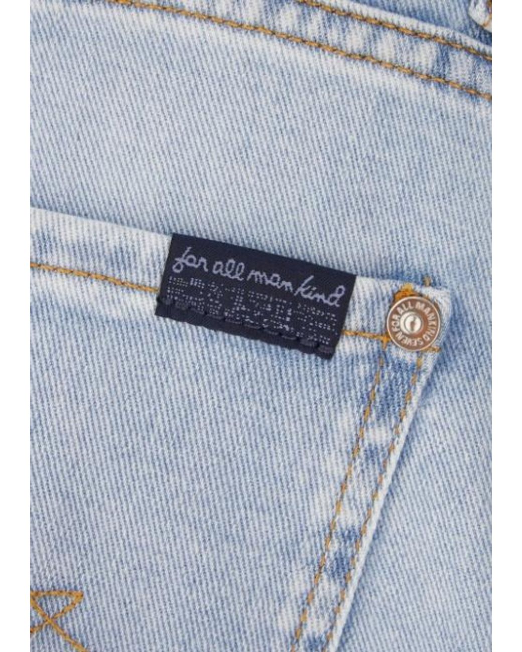 7 For All Mankind Blue Slimmy Jeans for men