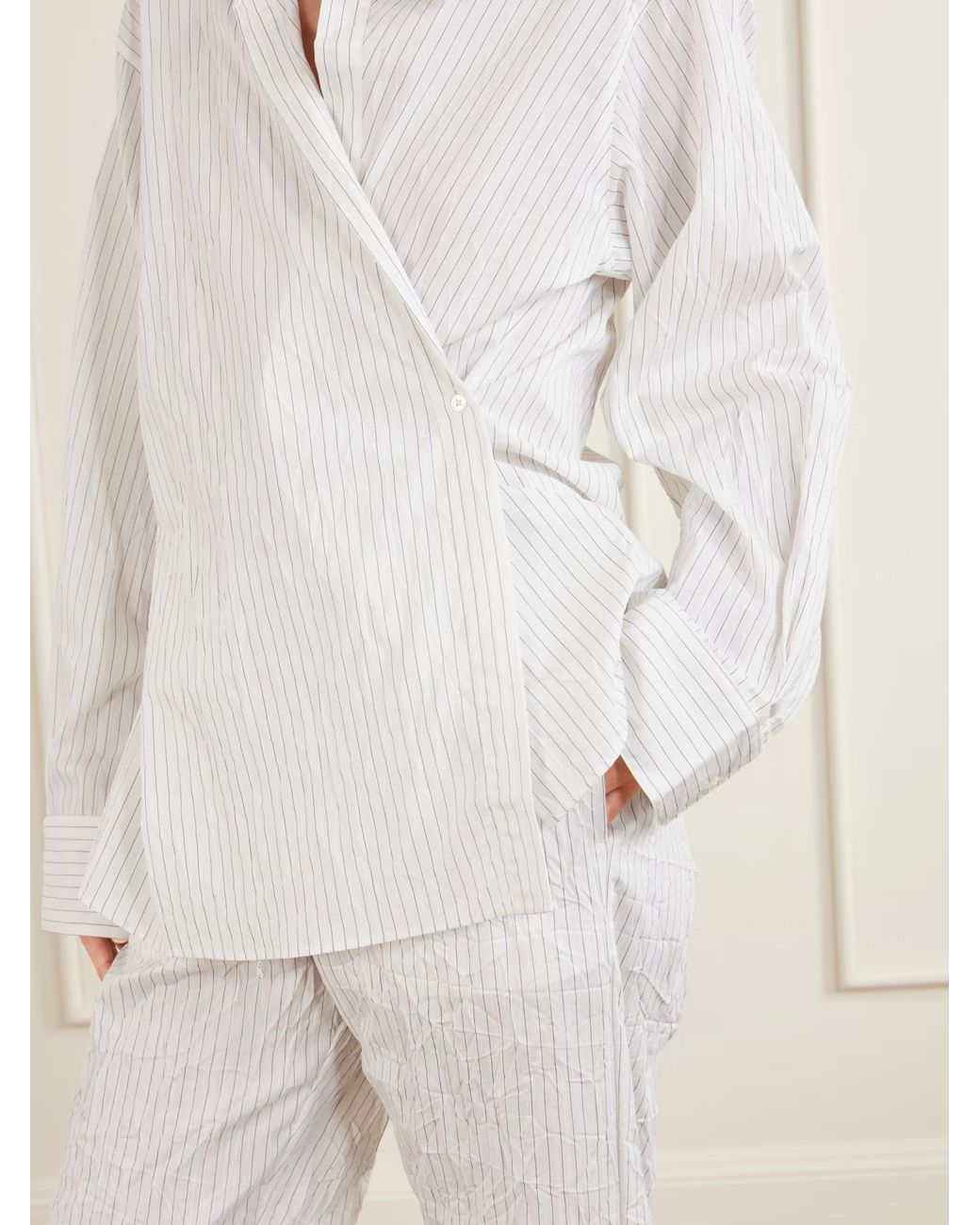 Rohe White Sabi Striped Shirt