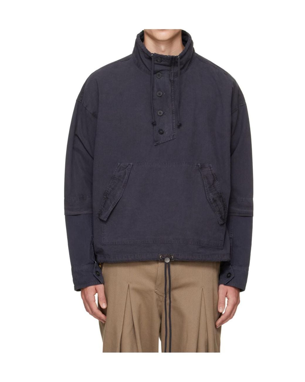 Entire studios Blue Single-Breasted Casual Pullover Jacket for men
