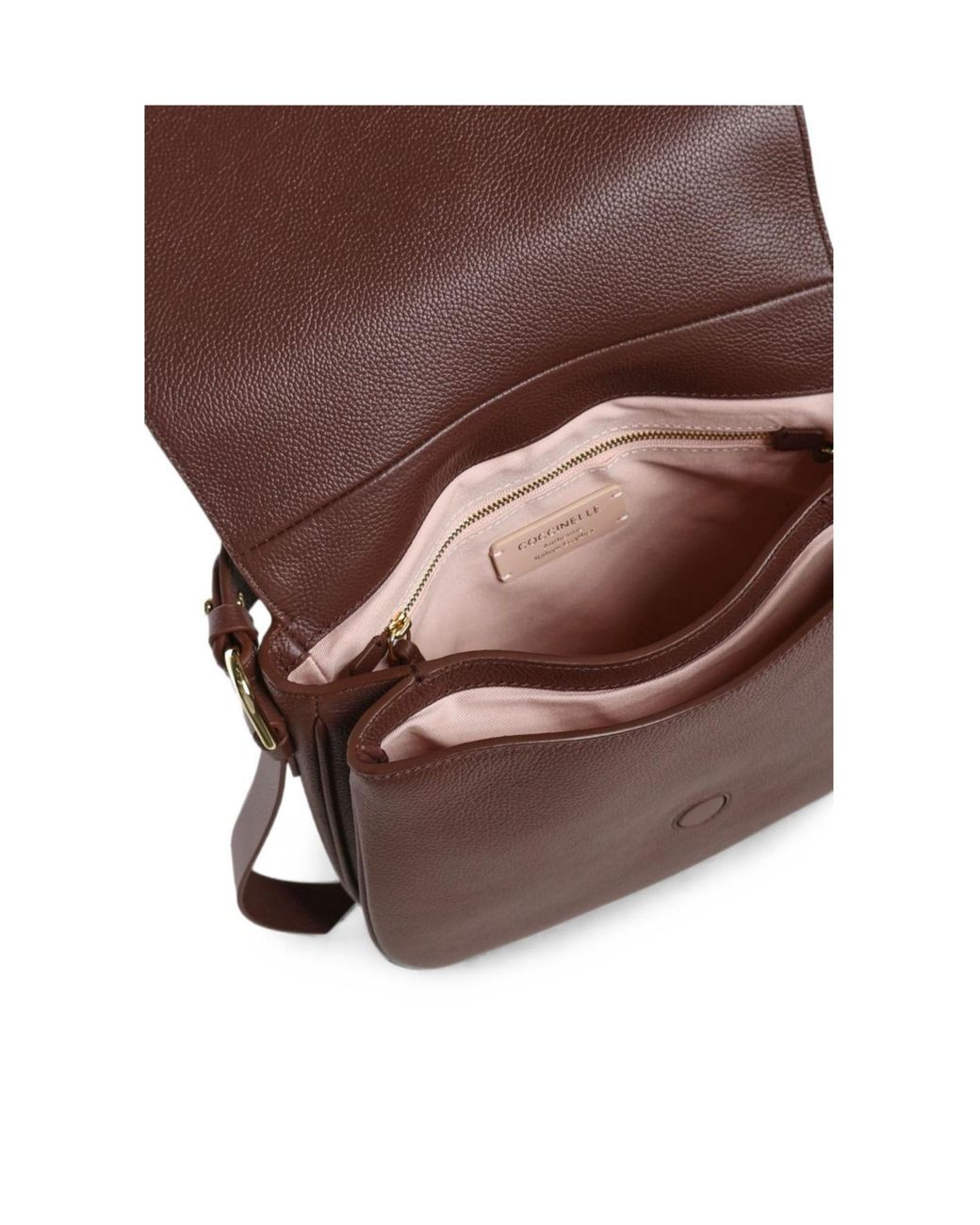 Coccinelle Brown Flap Buckle Shoulder Bag