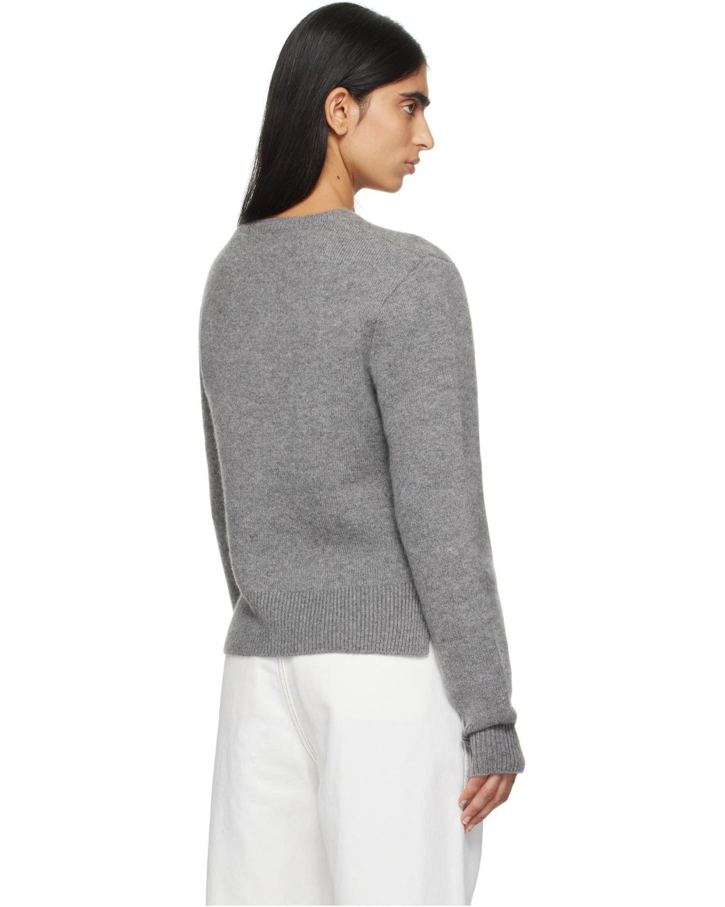 Totême Gray Totême Crewneck Knitted Jumper