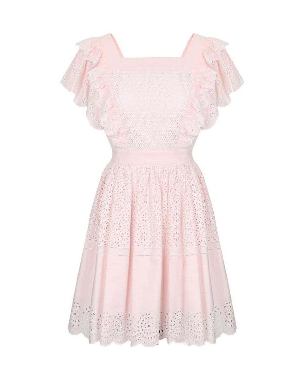 Philosophy Di Lorenzo Serafini Pink Hollowed-Out Dress