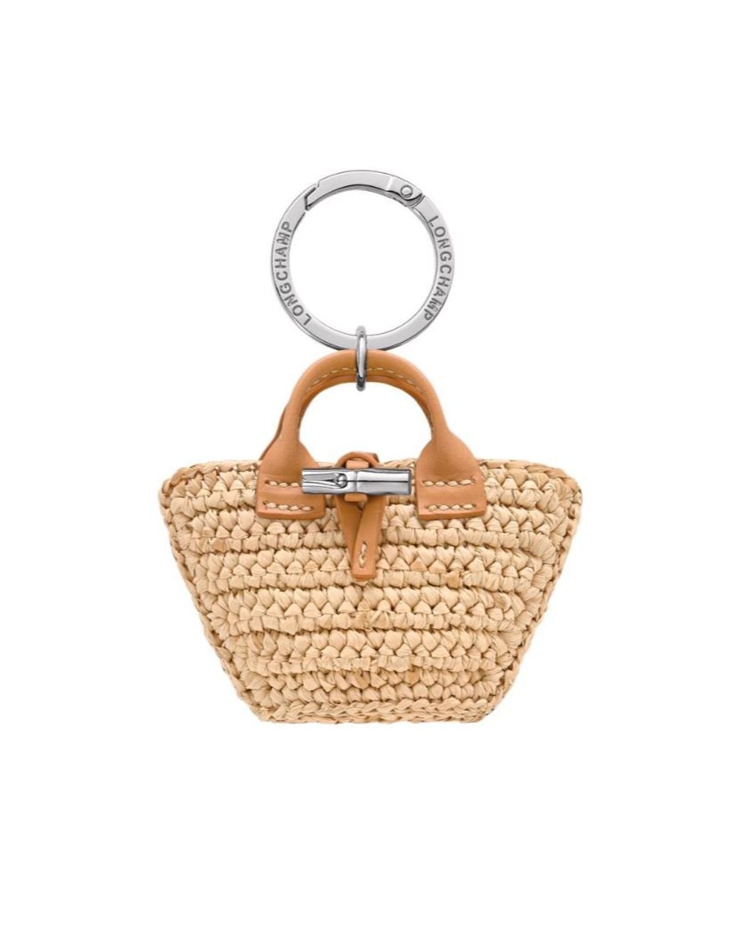 Longchamp Metallic Le Roseau Key Ring