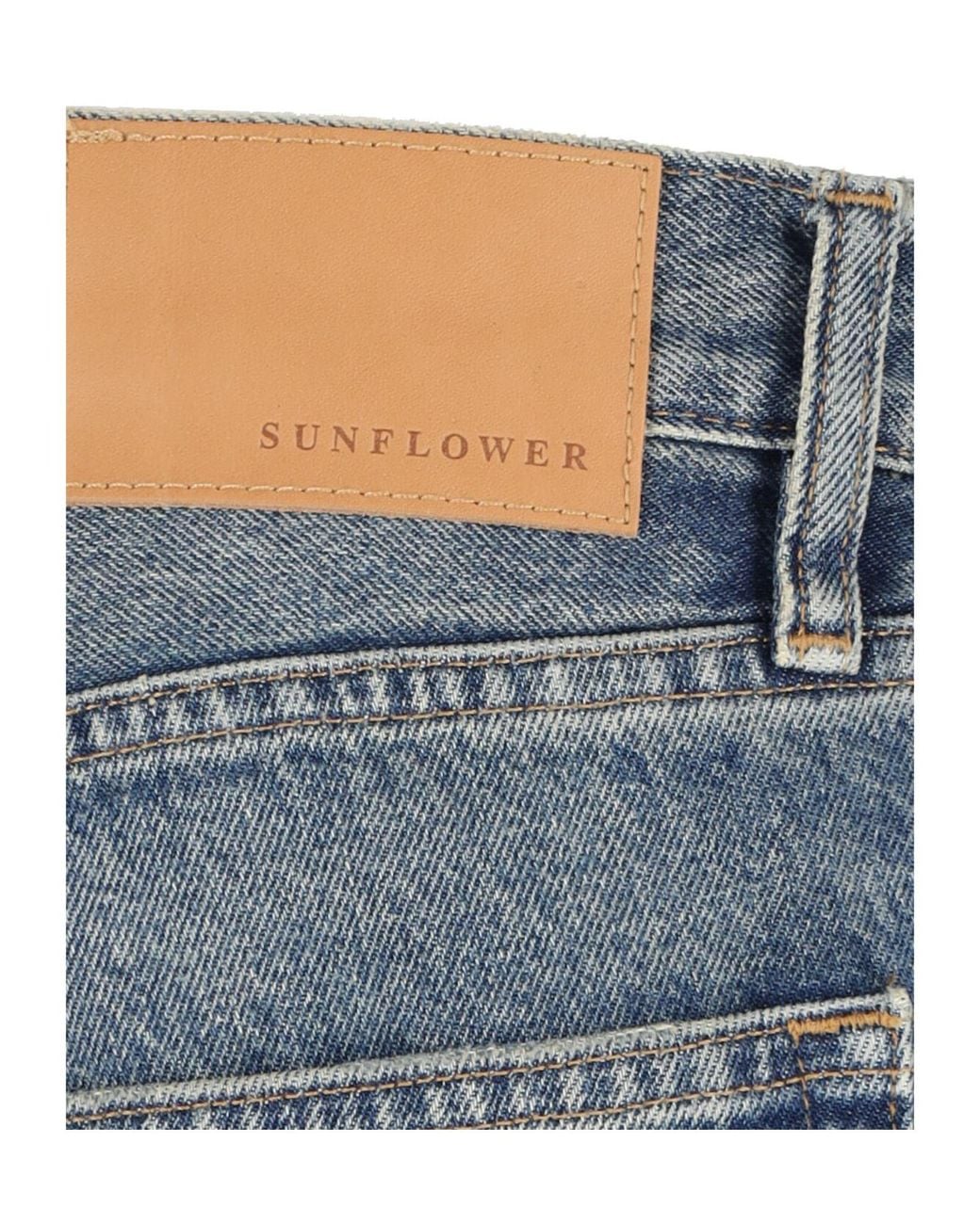 sunflower Blue Logo Patch Wide-Leg Jeans for men