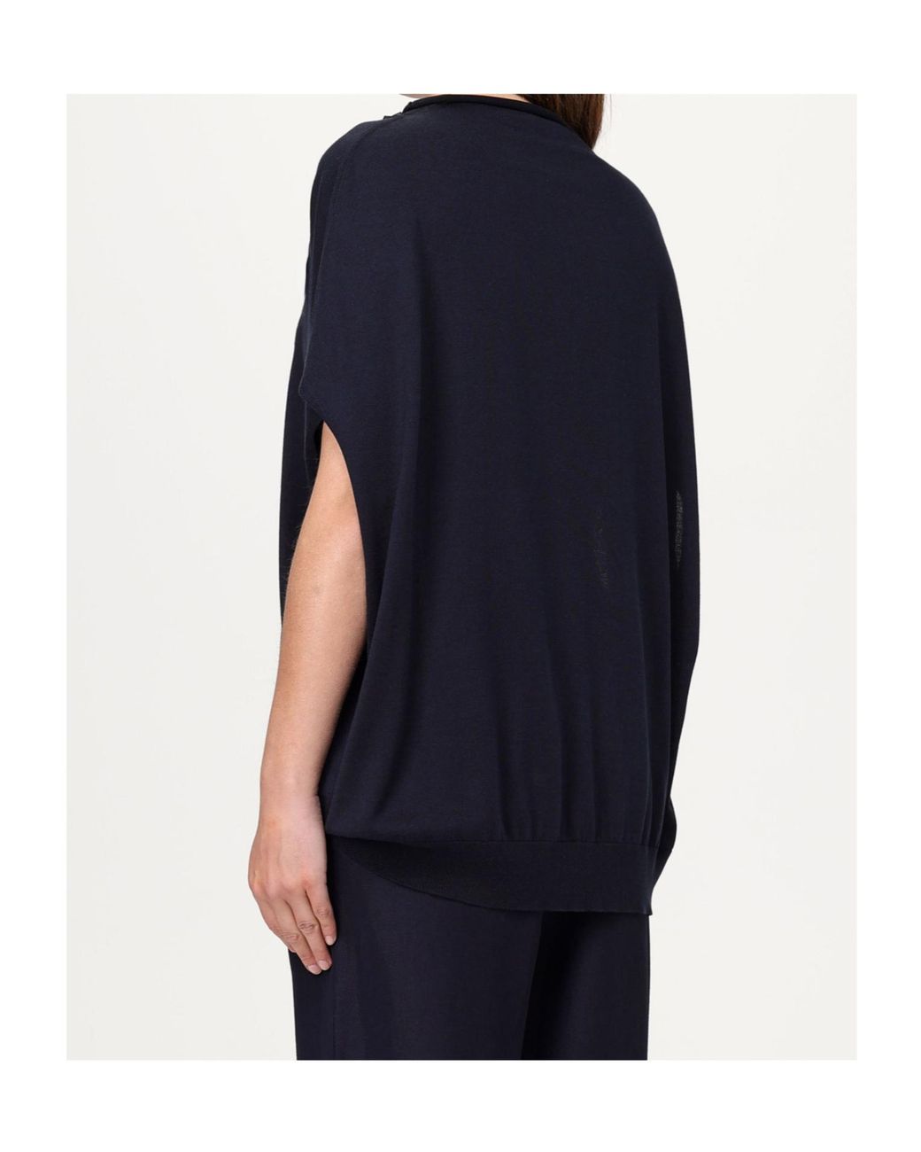 Fabiana Filippi Blue Roll-Neck Knitted Top
