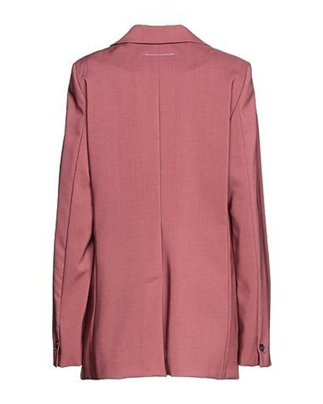 MM6 by Maison Margiela Pink Woolen Long-Sleeved Coat