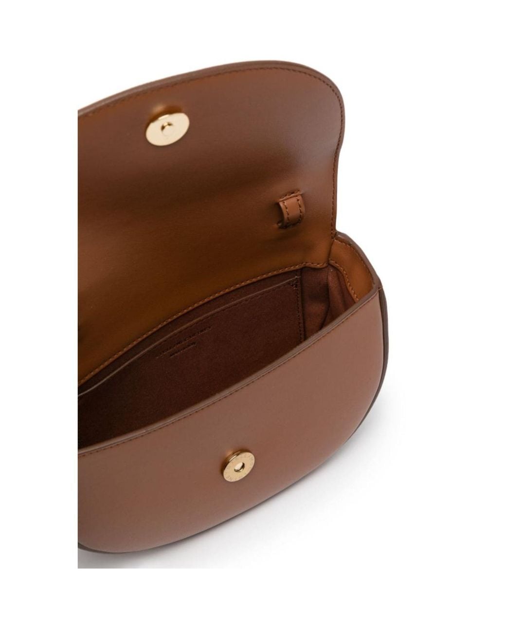 Stella McCartney Brown Frayme Whipstitch Small Shoulder Bag