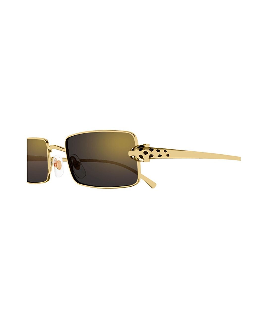 Cartier White Rectangle Frame Sunglasses for men