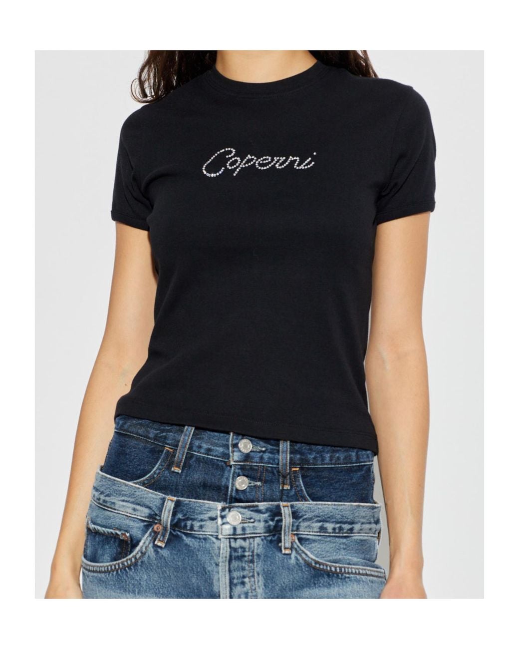 Coperni Black Leopard Printed Baby T-Shirt
