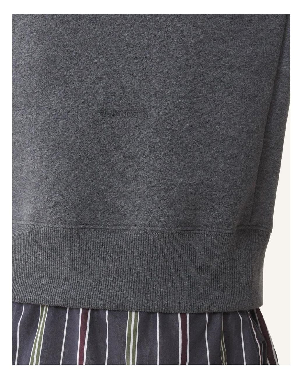 Lanvin Gray Crew-Neck Sweatshirt for men