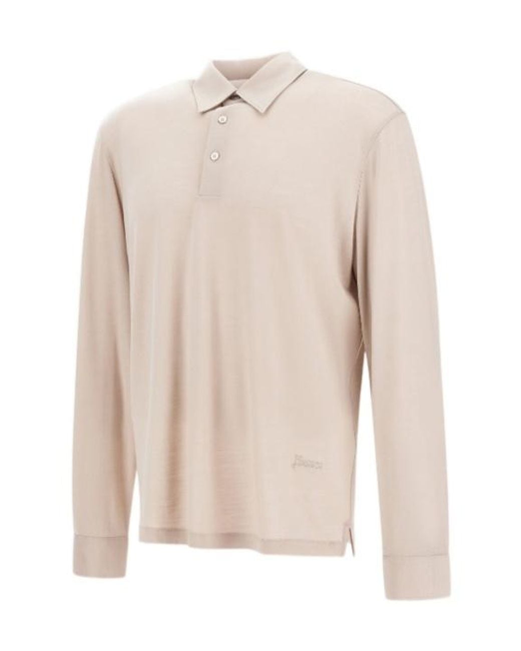 Herno White Long Sleeve Polo Shirt for men