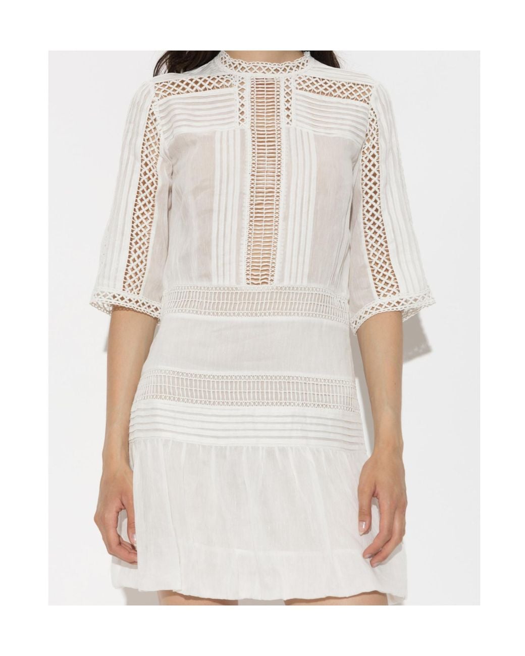 Isabel Marant White Short Sleeve Dress