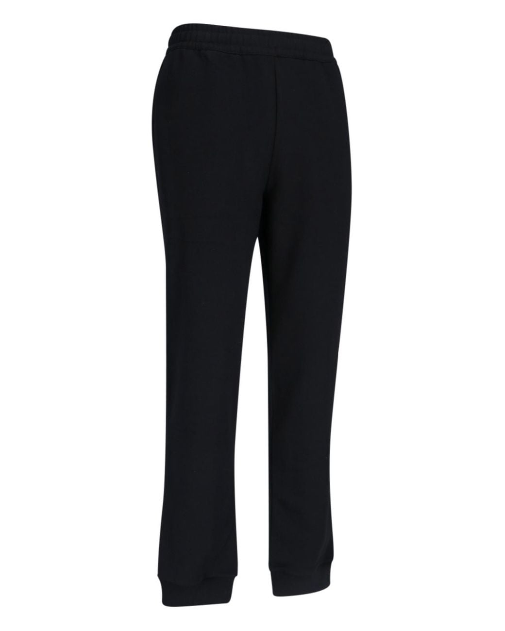 Burberry Black Equestrian Knight Patch Jogging Pants for men