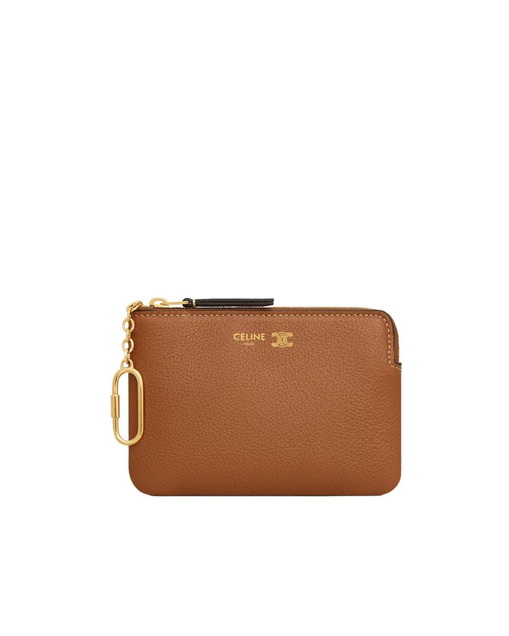 Céline Brown Coin Purse Triomphe Stamp