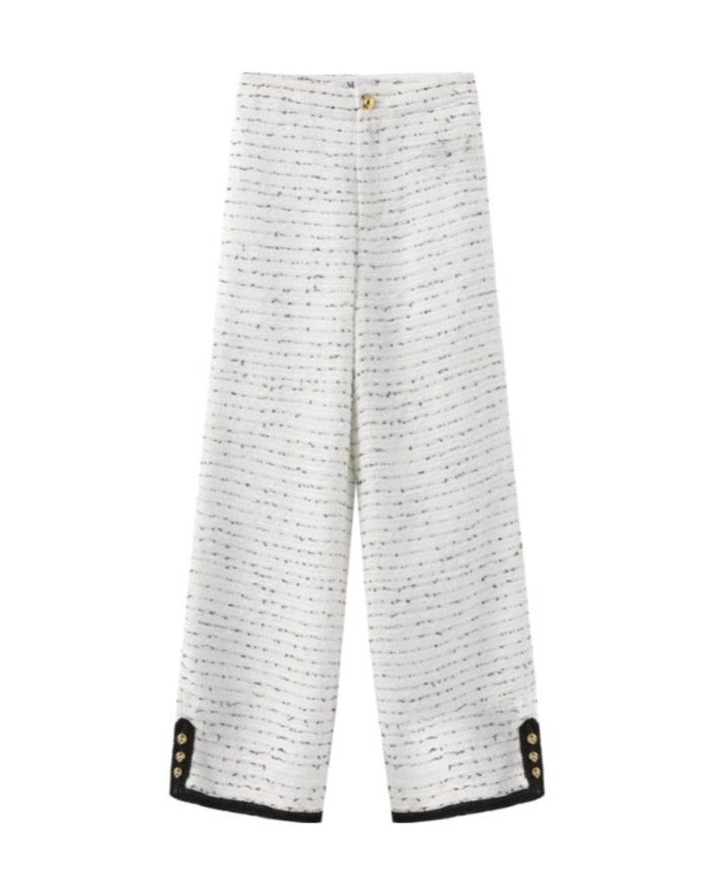 Marissa Chiara White Button Casual Pants